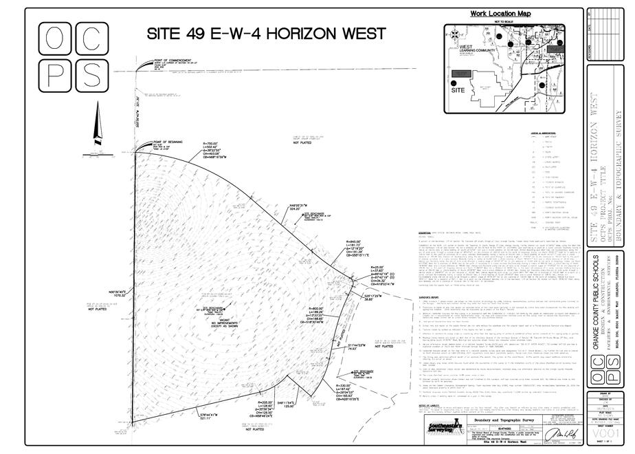 Map of Boundary & Topographic Survey